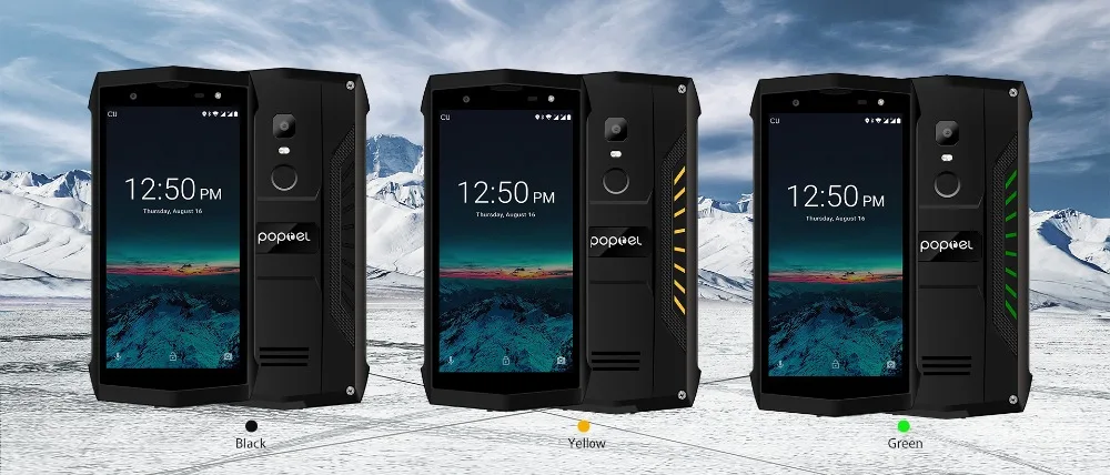 Poptel P8 5," IP68 водонепроницаемый смартфон Android 8,1 четырехъядерный мобильный телефон 2 Гб+ 16 Гб лицевая NFC 4G LTE мобильный телефон экономичный