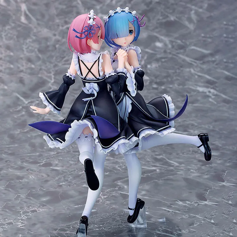 

25CM Zero Starting Life in Another World Rem & Ram Twins Ver. PVC Japanese Anime Figure Movable Model Toys Collection Doll