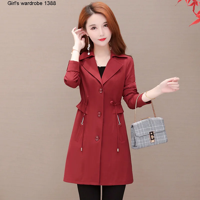 

Windbreaker little girl 2020 spring and autumn new popular women's wear Korean leisure age reduction medium long lightweight