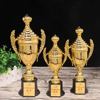 personalized custom plastic trophy without cover with cover creative trophy decoration souvenir for awards competition