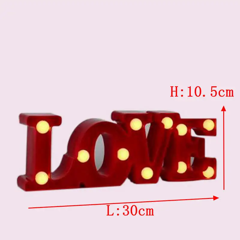 Любовь светодиодные буквы огни знак лампы с подсветкой висячая подставка