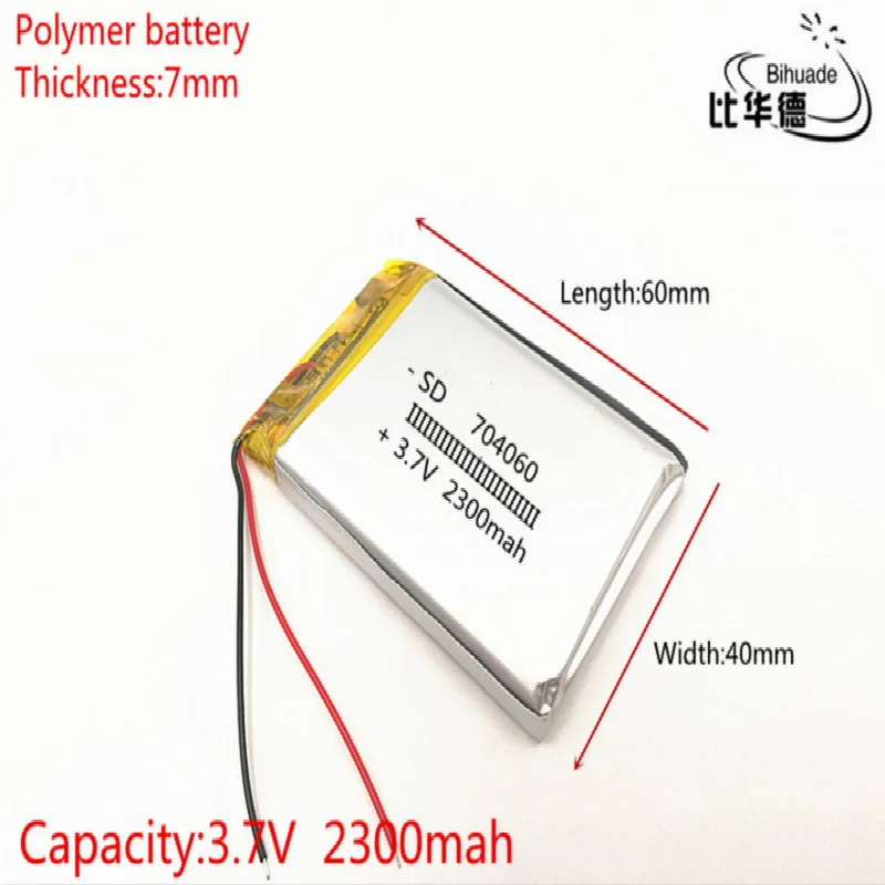 

3,7 в 2300 мАч 704060 литий-полимерный аккумулятор для Mp3 MP4 MP5 GPS