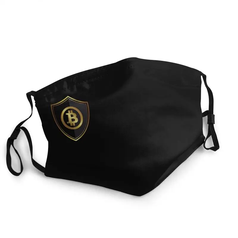 

Bitcoin Logo Breathable Reusable Unisex Adult Face Mask Cryptocurrency BTC Blockchain Protection Cover Respirator Mouth Muffle