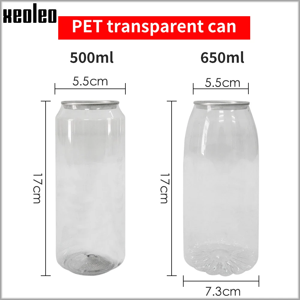 XEOLEO 100 шт. 500 мл/650 мл ПЭТ бутылка с крышкой для молока чая банка домашних животных