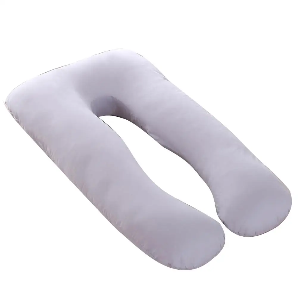 Cotton gray Полная подушка для тела для беременных боковое спальное место u-образная полная хлопковая Подушка для беременных женщин постельное белье Длинные спальные подушки для беременных - Цвет: Cotton gray