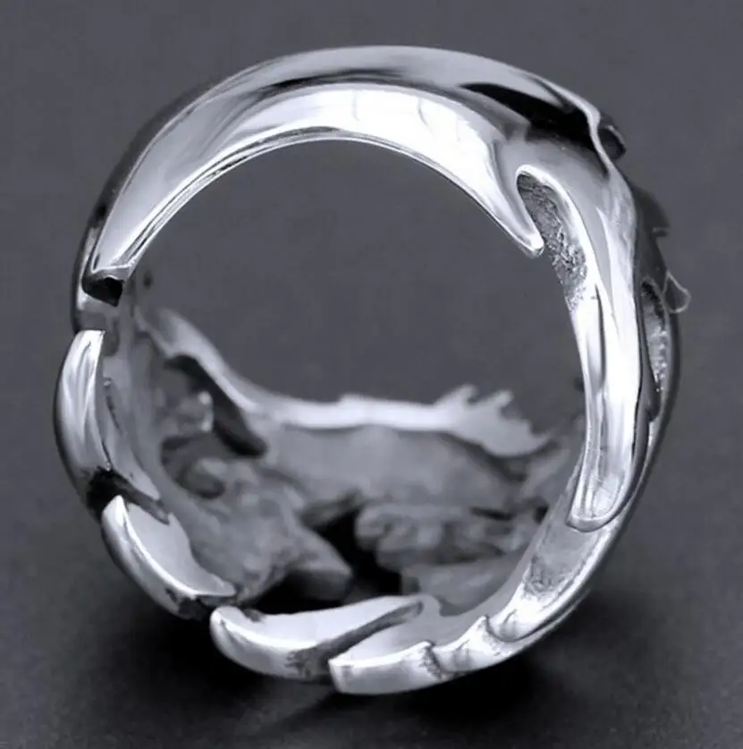 2020 модное мужское панк кольцо из нержавеющей стали с драконом готическое