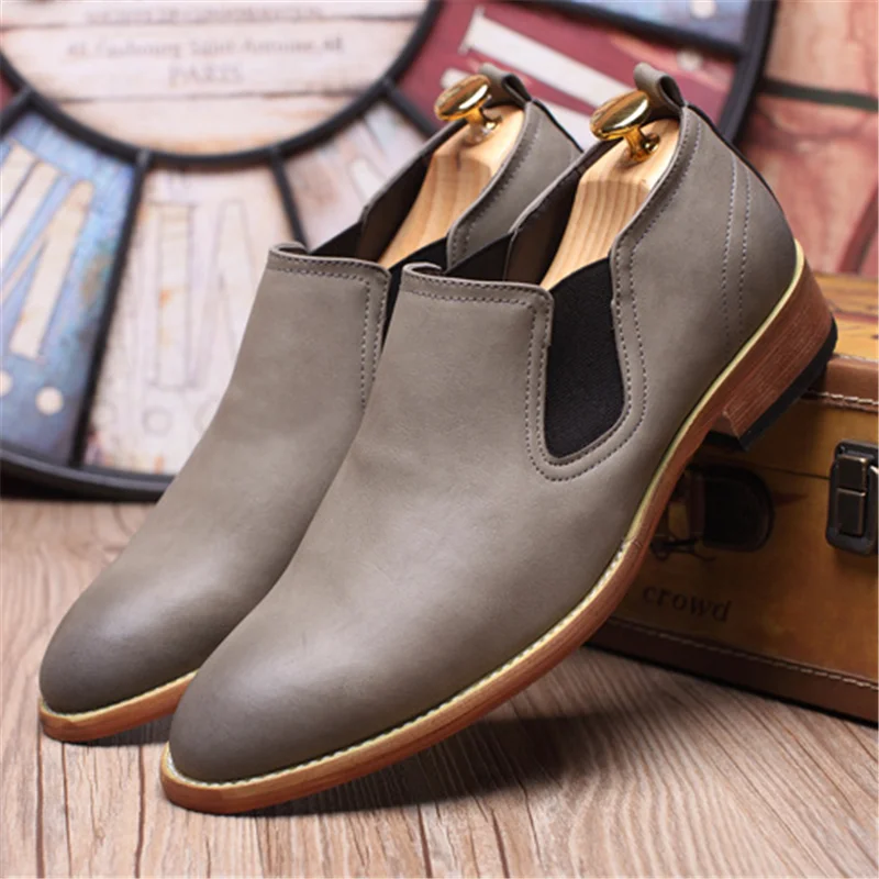 

Men high quality Internal increase Leather Fashion Formal Business Casual Shoes Male Work Flat Shoes Breathable Shoes size 37-45