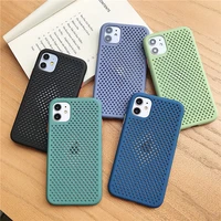 suitable foriphone11 pro xs max mobilephone case new solid color liquid silicone with hole heat dissipation simple fresh fashion