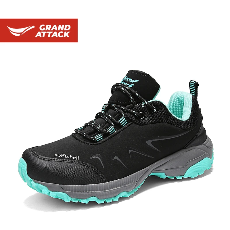 

Grand Attack Womens Outdoor Soft shell Shoes Hiking Walking Camping Sport Shoes Lace Up Jogging Sneaker Shoe Free Shipping