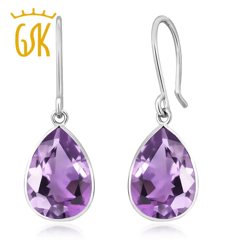 GemStoneKing 5 00 Ct груша Форма натуральный аметистовый драгоченный камень 925
