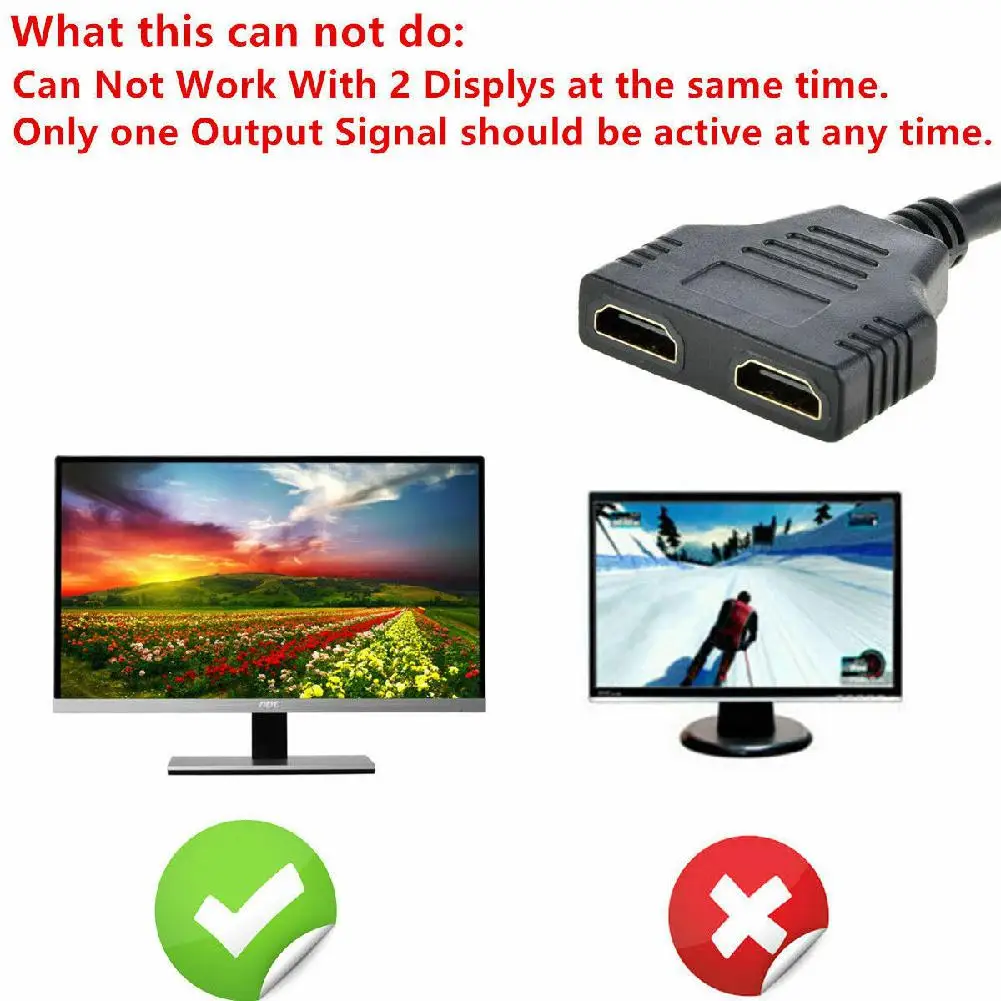 HDMI сплиттер BEESCLOVER 1080P переходник типа Папа-мама HDTV 1 вход 2 выхода порта