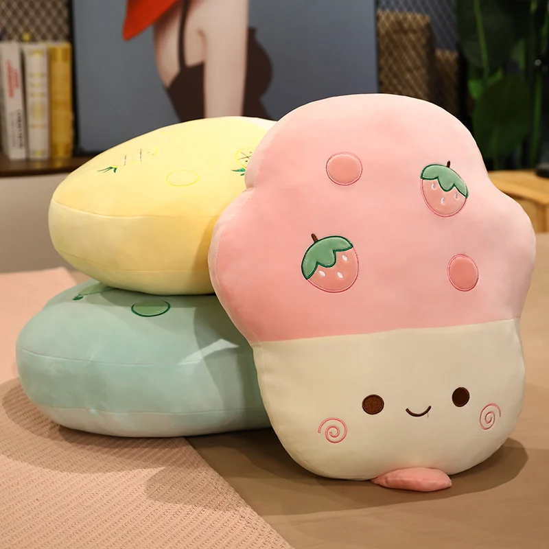 

42/60/80cm Cartoon Ice Cream Plush Toy Simulation Stuffed Soft Pillow Cushion Kids Toys Birthday Gift for Girls Home Decor