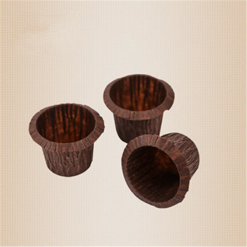 30 шт. Кофе в форме соломенной шляпы кекс Бумага чашки форма для порционного кекса