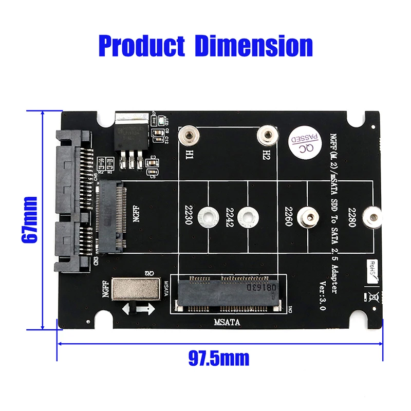 Лидер продаж 2 в 1 комбинированный M.2 NGFF ключ B и MSATA SSD к USB 0 адаптер Аксессуары |