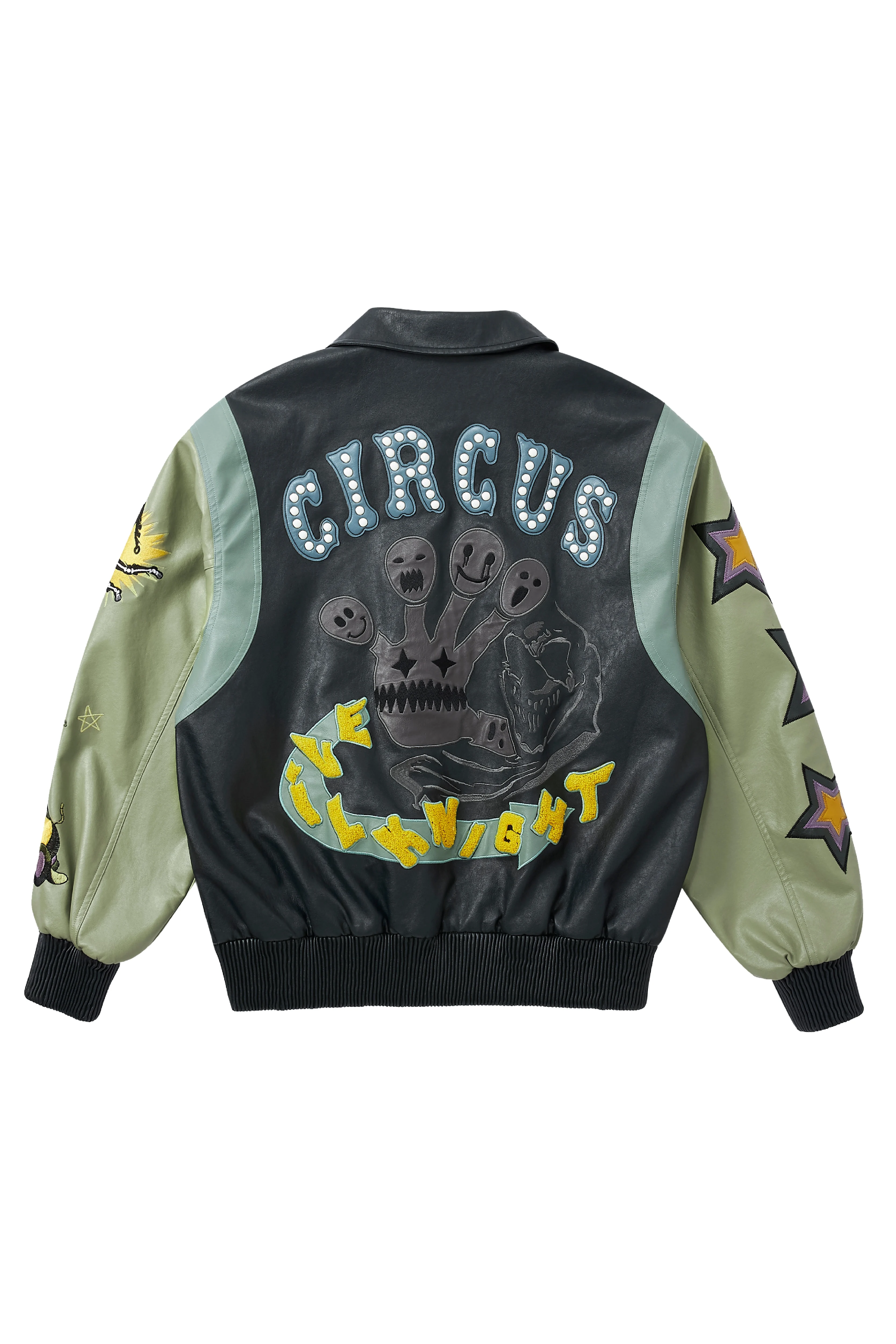 

EK AW Devil Leather Zipped Jacket Coat