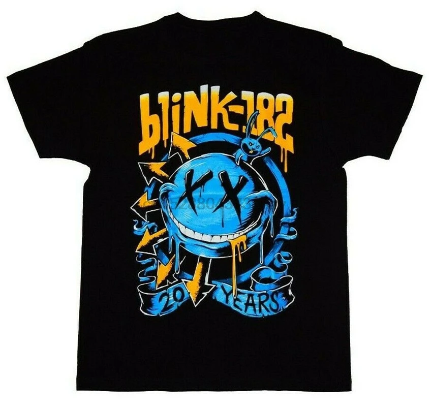 Blink 182 20 Years New Men T-Shirt Enema Of The State Dude Ranch Cheshire Cat Fashion Classic Tee Shirt |