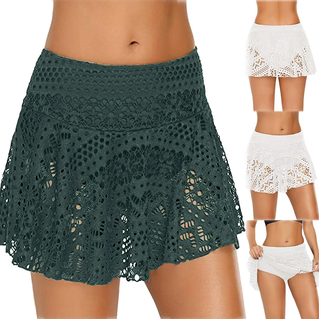 Одежда для плавания женская кружевная вязаная крючком накидка на бикини