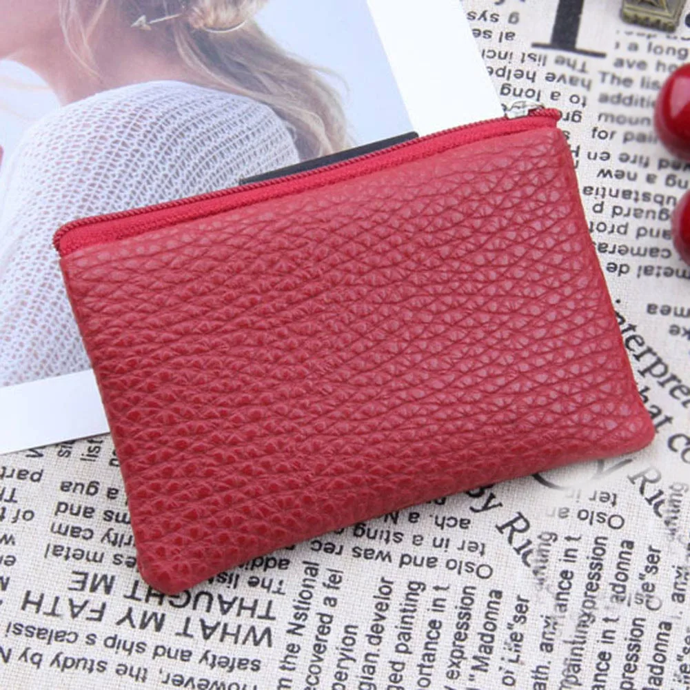 

Korean Leather Storage Card Holder Women Coin Purse Small Fresh Wallet Mini Zipper Money Bag Children Pocket Wallets Key Holder