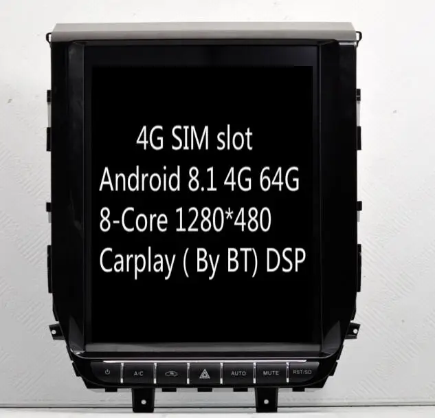 

Carplay 64G 12,1 дюймов Android 8,1 автомобильная аудиосистема для Toyota Land Cruiser 200 Landcruiser 2016 головное устройство стерео Vedio GPS Navi Media 4G