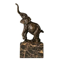 animal sculpture little elephant statue hot cast bronze modern wildlife art childrens room study decor birthday gift