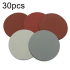 30 шт.компл. 125 мм флокирующая наждачная бумага 80010001200150020003000 Грит водонепроницаемые шлифовальные диски для влажнойСухой Шлифовки