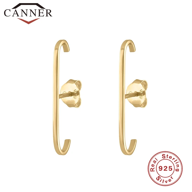 

European and American 925 Sterling Silver Earrings Single Row Crystal Zircon stud Earrings for Gold Silver color Fashion Jewelry