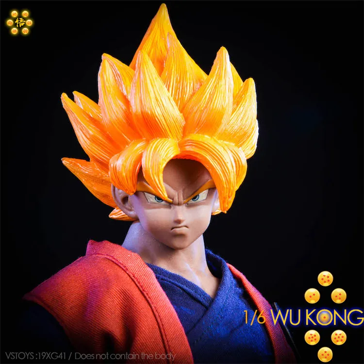 Коллекционная 19XG41 1/6 японский аниме Dragon Ball WU KONG Head& Clothes аксессуар прямой/Strabismus Eyes версия для фанатов