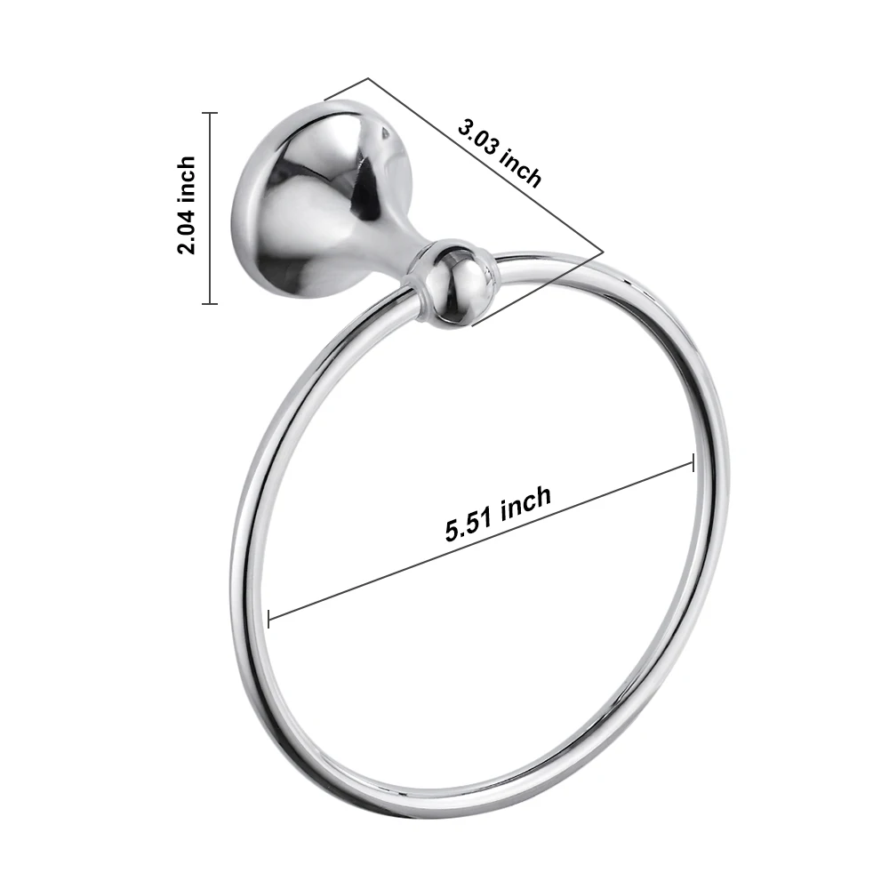 

Towel Holder Ring Round Wall Mounted Bathing Towel Rack Stainless Steel Kitchen Bathroom Accessories