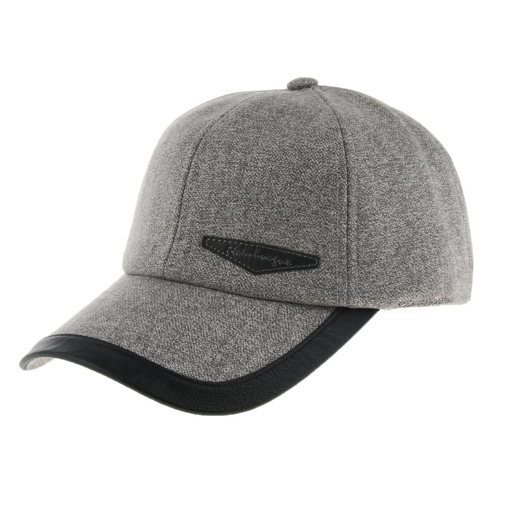 Модная винтажная Мужская зимняя Осенняя теплая шерстяная кепка бейсболка со