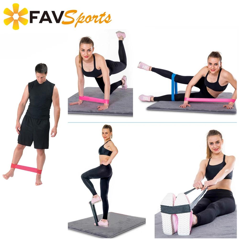 FAVSPORTS 1 шт. 50x5 см Йога Пилатес эластичные фитнес резинки для тренировок резиновая