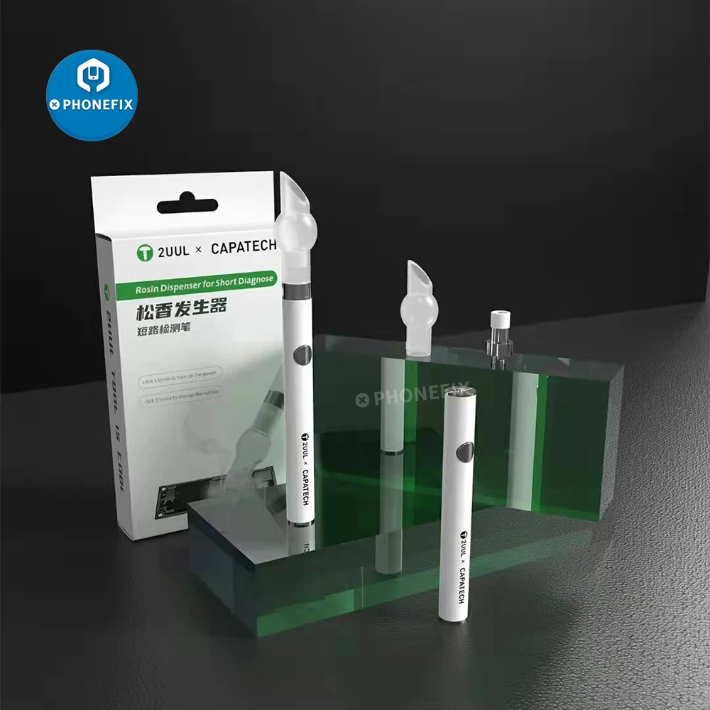 

2UUL Rosin Atomizer Motherboard Short Circuit Detector For Phone PCB Repair Flux Pen No Need Soldering Iron Rosin Dispenser