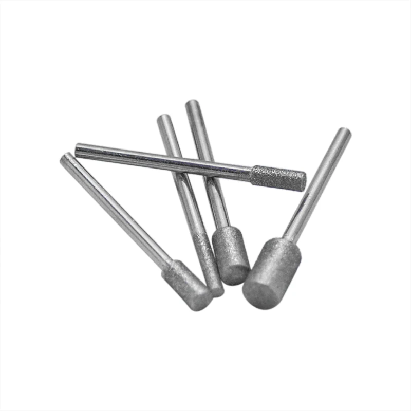 Цилиндрические алмазные шлифовальные головки 5 шт./компл. 3-8 мм инструменты для