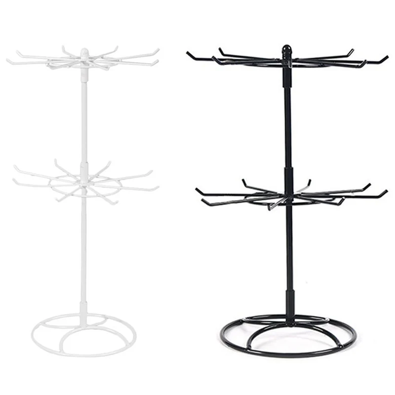 

Double Metal Jewelry Frame Earrings Necklace Bracelet Display Stand, Black