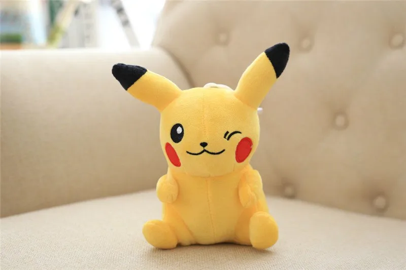 TAKARA TOMY милая плюшевая кукла Покемон носит шляпу Пикачу фильм с подвеской брошь кулон дети Рождество подарок на день рождения