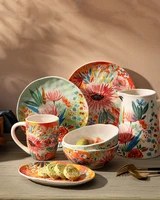 ceramic dinnerware under glaze soup noodle bowl 460ml mug cup 1l teapot american plate bowl set oven use ins tableware