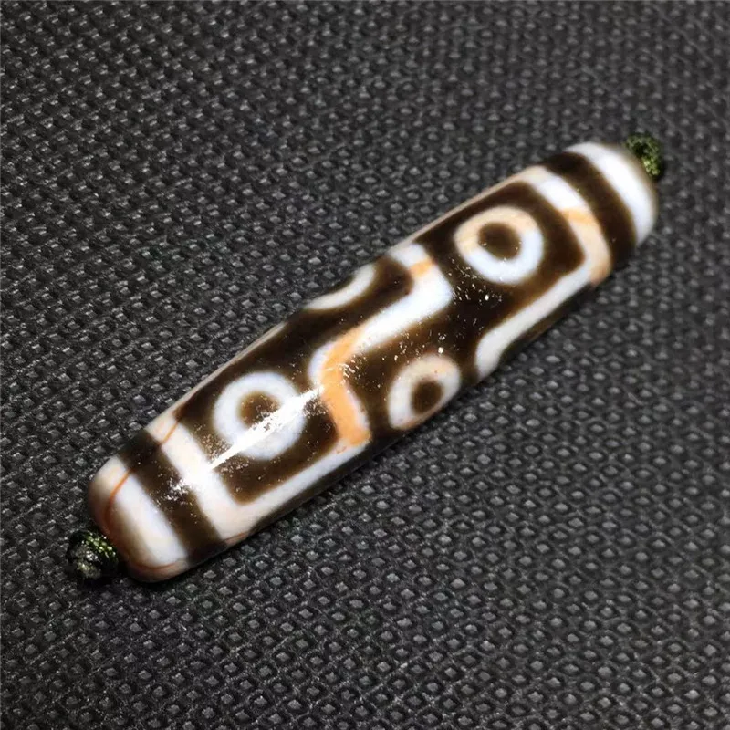 191021-5 Old and Cinnabar Dzi bead High Oily 9 Eyes King Beads Big Wisdom Totem Amulets Talisman Treasure Collectible free ship | Украшения