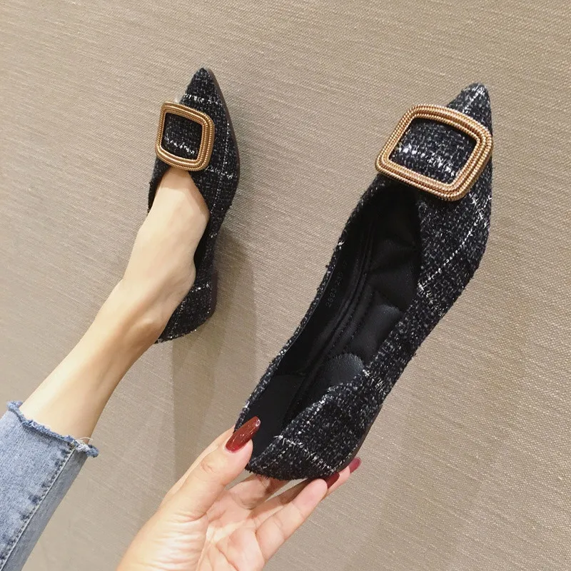 Туфли лодочки женские с острым носком заостренный носок без застежки элегантная