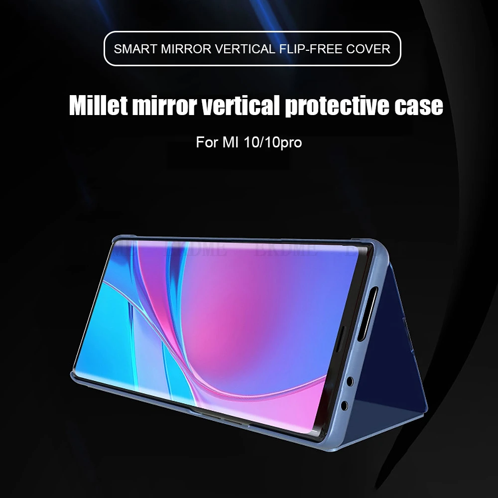 Зеркальный флип чехол для Xiaomi Redimi Mi 10 pro Lite Note10 Mi8 Redmi9 10X5G Note9 Note8 Note8pro Note9s PocoX2