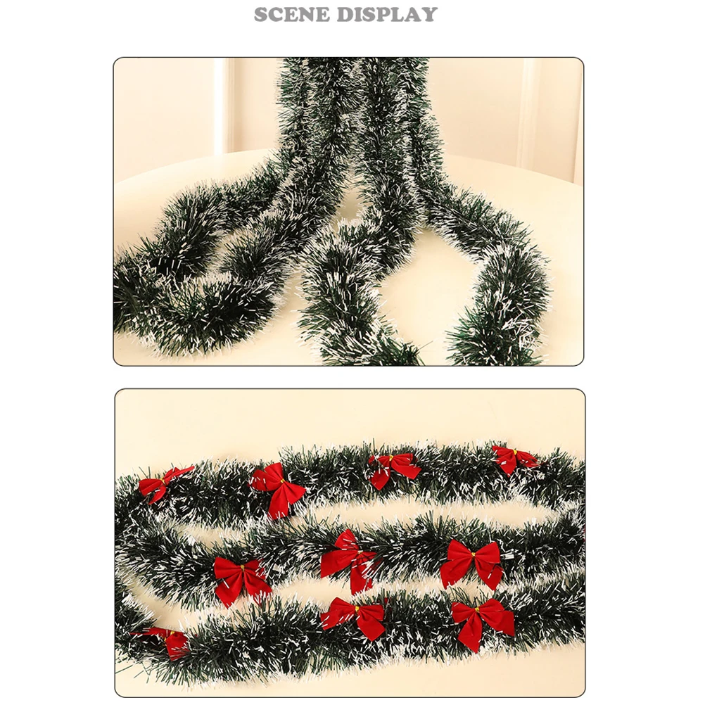 2 м Рождественская гирлянда для дома вечерние украшения двери елка ленты из