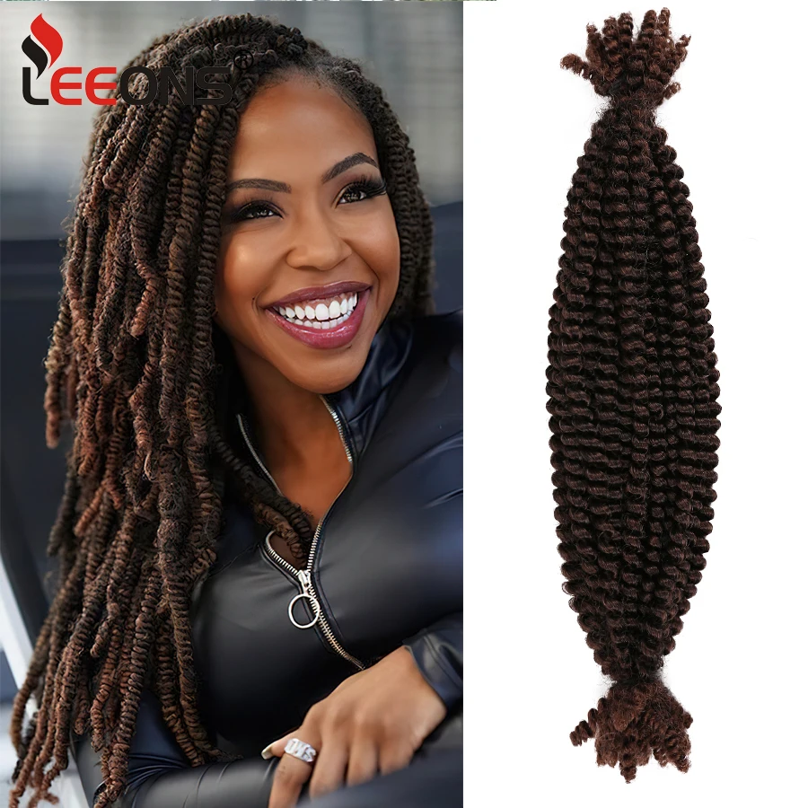 

16-дюймовые предварительно разделенные синтетические Пружинные афро-вьющиеся волосы, пружинные вьющиеся волосы для темнокожих мягких мешк...