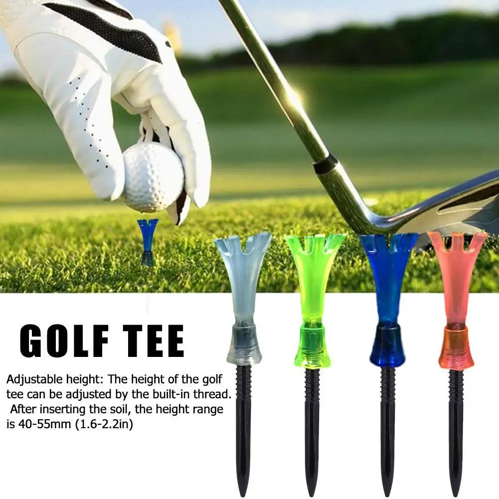 

1pc Golf Tack Golf Ball Holder Golfer Training/Practice Golf Adjustable Tool 80mm Tees Down Limited Plastic Step Rotatable K3Z7