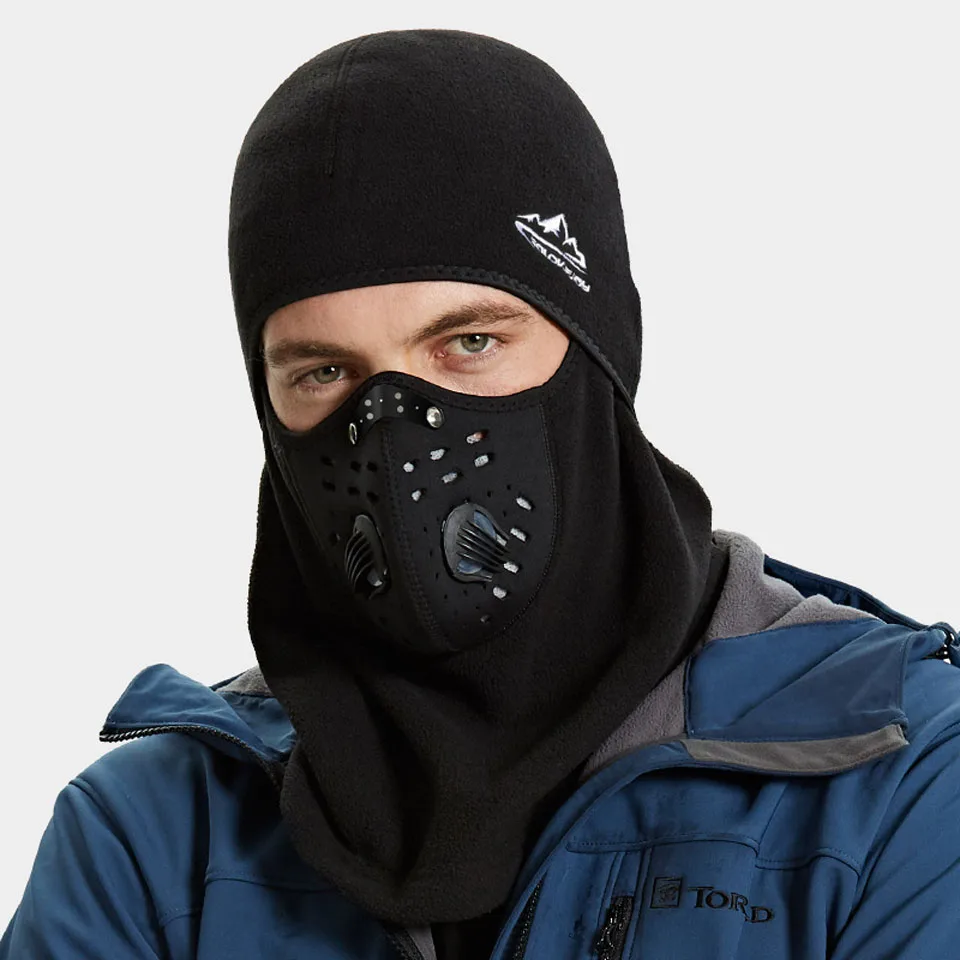 Winter Cycling Face Mask Cap Ski Bike Thermal Fleece Snowboard Shield Hat Cold Headwear Bicycle | Спорт и развлечения