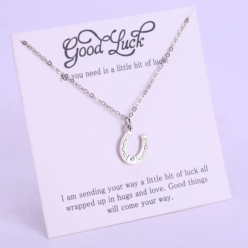 Ожерелье в форме подковы на удачу Модный женский чокер с подвеской виде слона