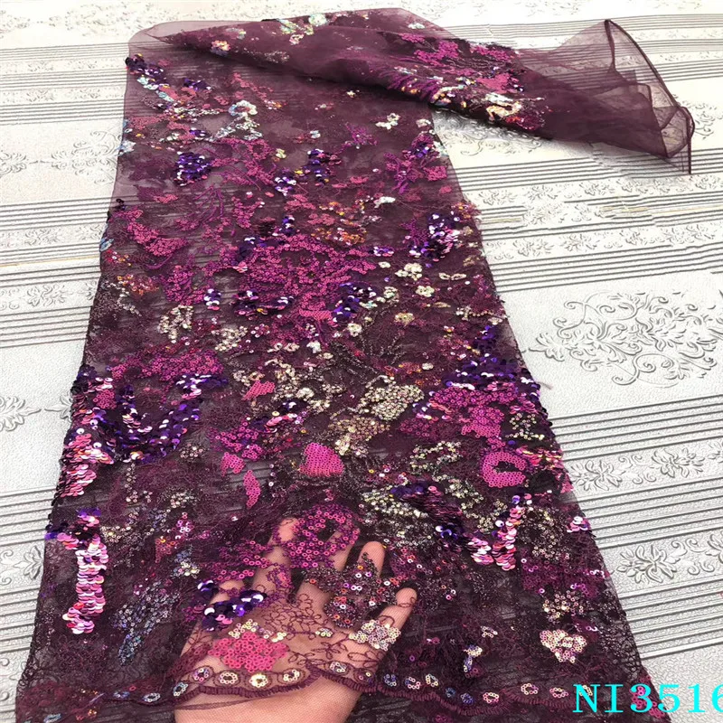 Модная французская кружевная ткань 2020 Высококачественная розово-красная