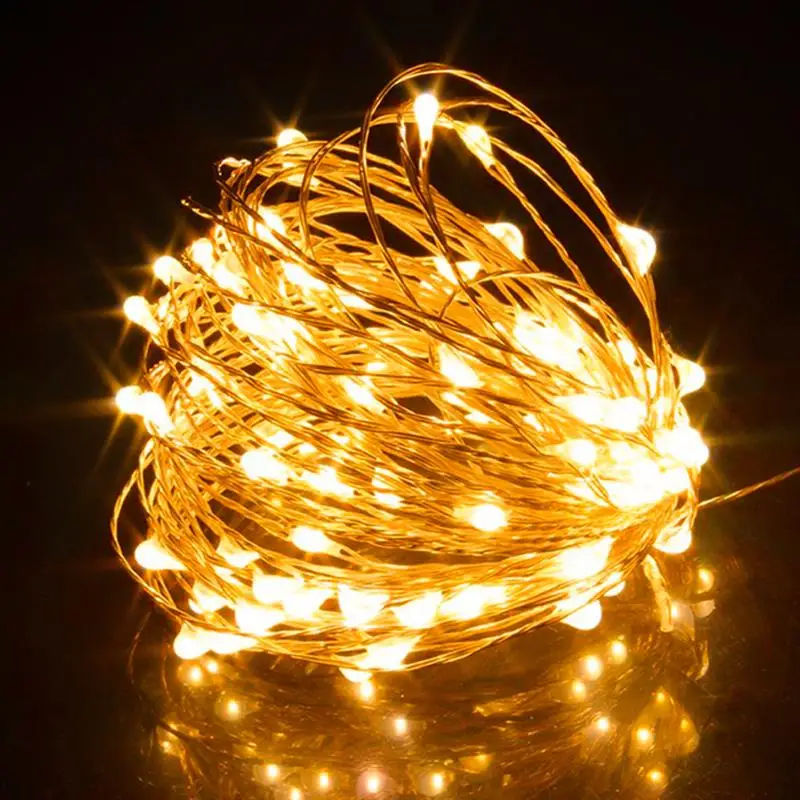 

Garland LED String Lights Decor for Brithday Wedding Balcony Night Light Indoor Lighting 100 LED Powered by USB Battery