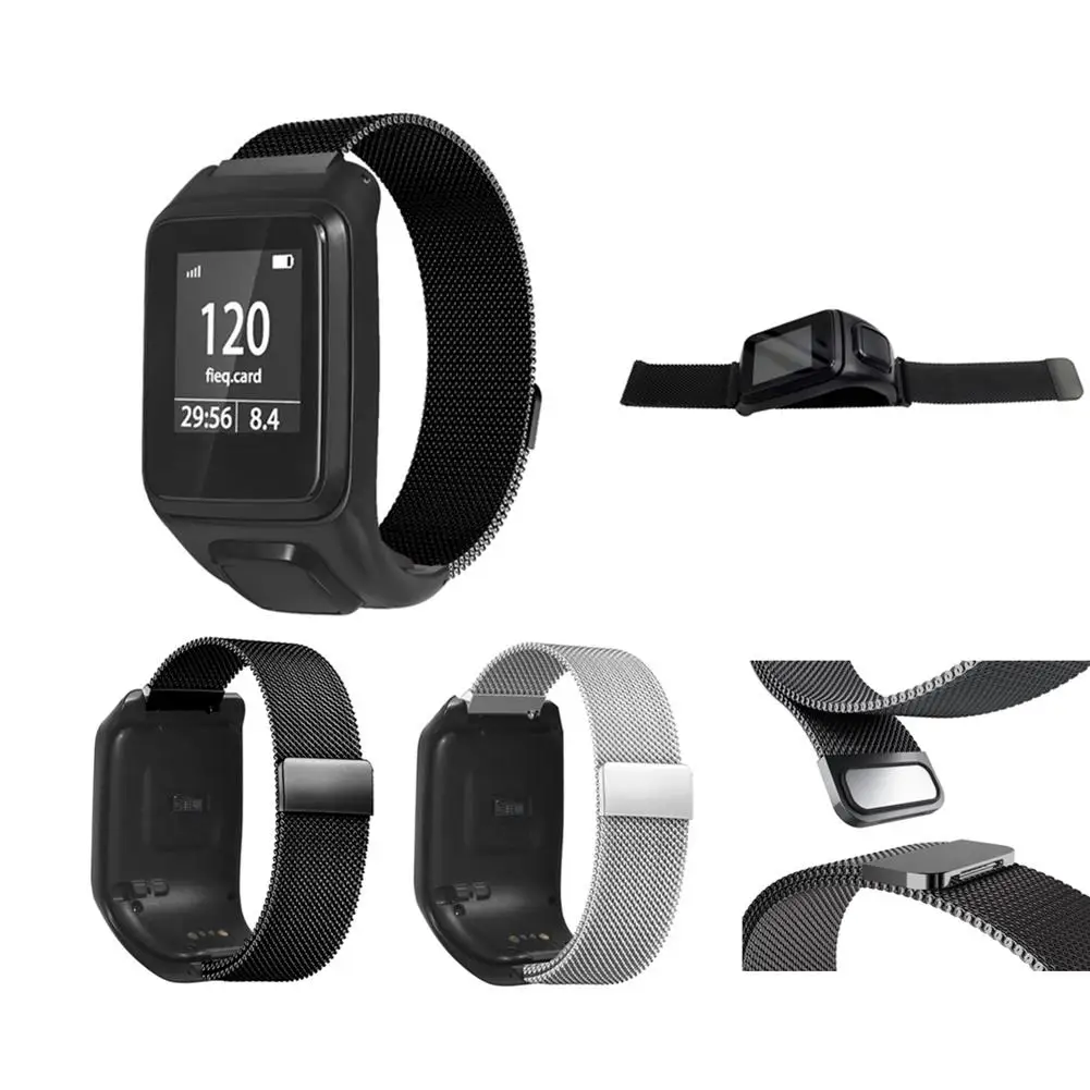 Замена Миланский ремешок для TomTom Runner 3 TomTom Adventurer Роскошные нержавеющие стальные «Умные» часы замена браслета
