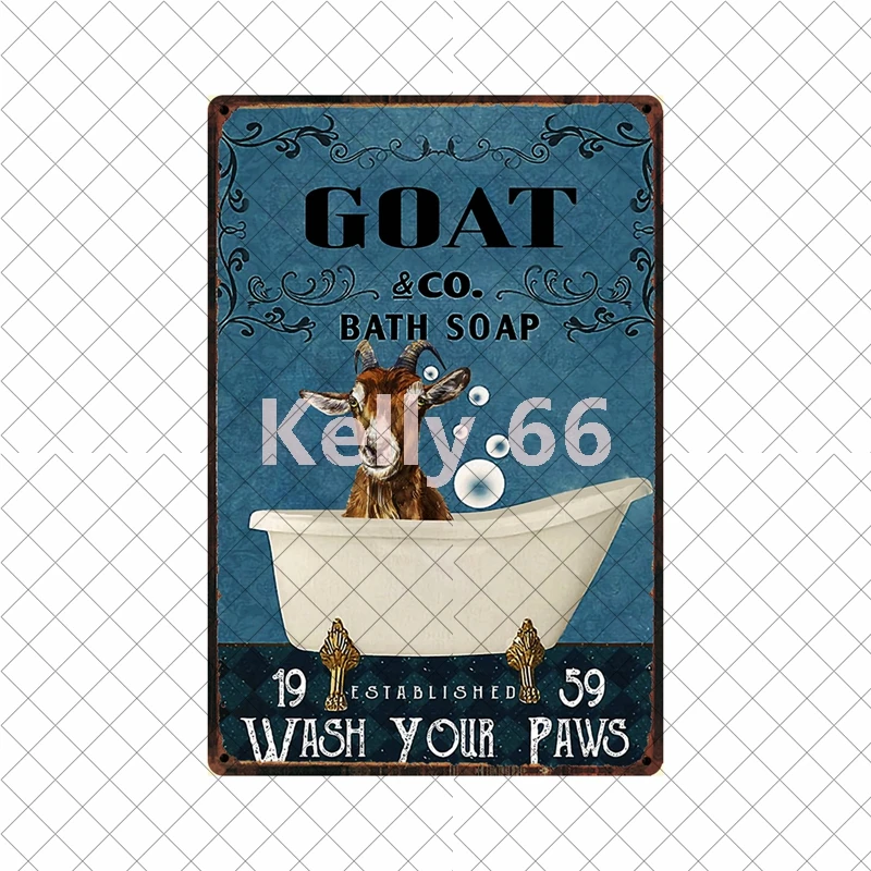 [Kelly66] Лошадь кролик корова свинка лиса коза коала банное мыло жестяное искусство