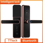 Дверной замок X5 с Биометрическим распознаванием отпечатков пальцев, беспроводной замок TT с приложением, с дистанционным управлением через телефон без ключа для открытия двери