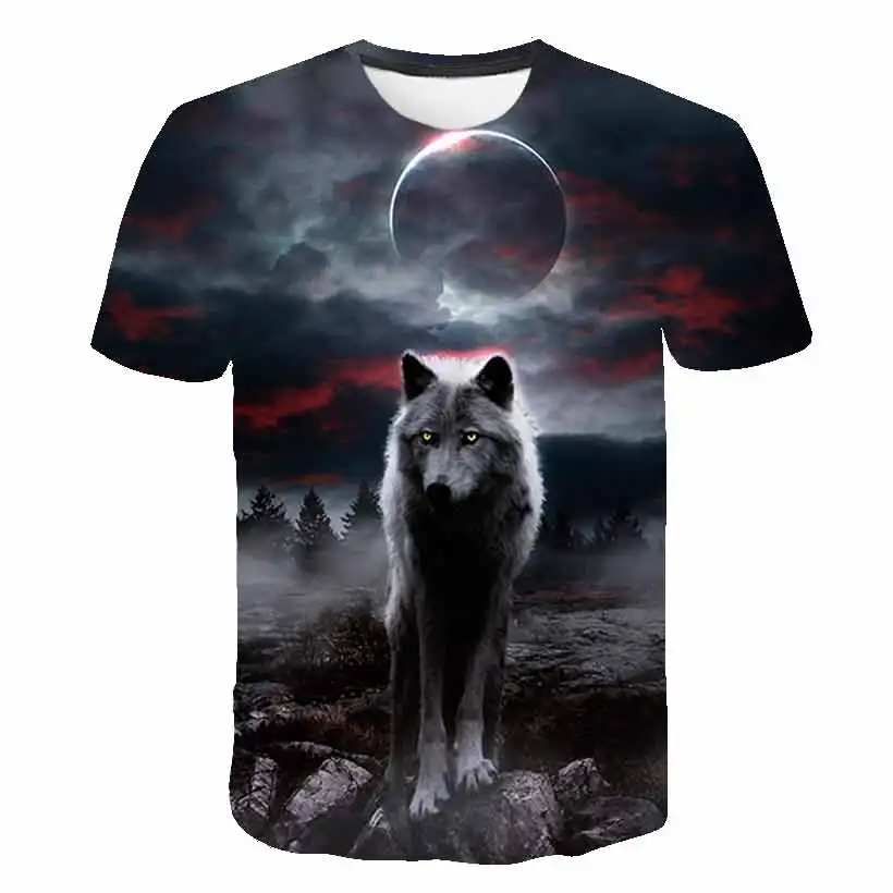 

Newest Wolf 3D Print Animal Cool Funny T-Shirts Boys Short Sleeve Summer Tops T Shirt Kid Fashion Short Sleeve Chilrden Tops