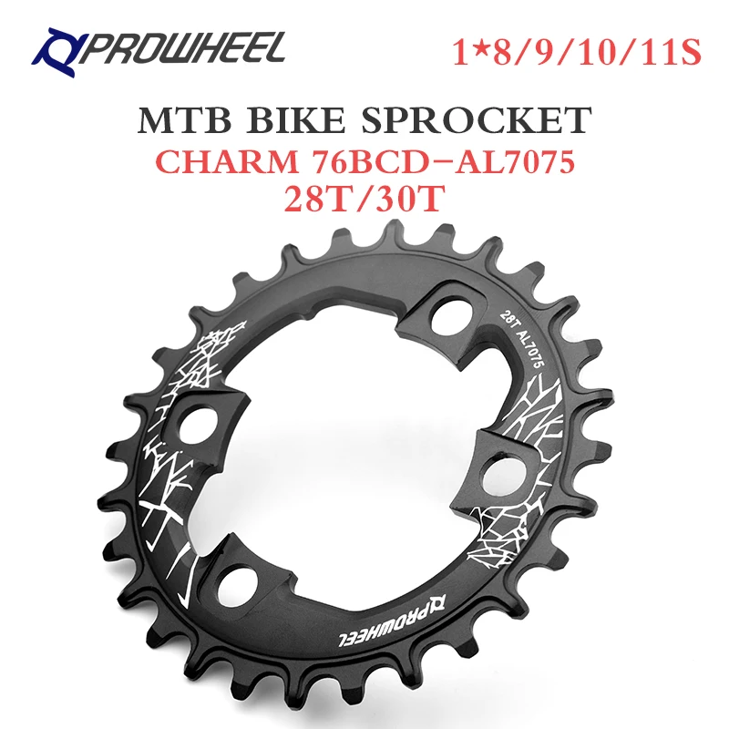 

Prowheel 76 BCD Chainring Narrow Wide Round 28T 30T Chainwheel Mountain Bikes Crankset Tooth Plate AL7075 76BCD MTB Bicycle Part